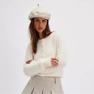 Free People Celeste White Sweater